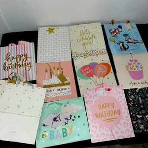 New bundle set Set of 13 paper gift bags for different occasions